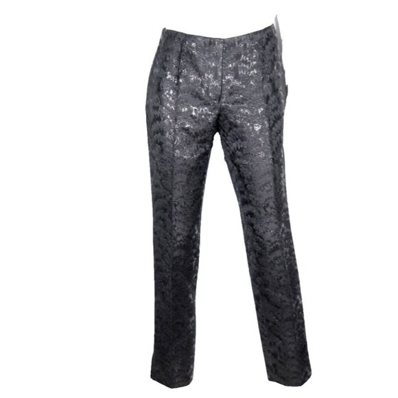 Dolce&Gabbana Women IT40 US4 Black Jacquard Pants Brocade Pleated Trouser $1695 - Picture 10 of 10